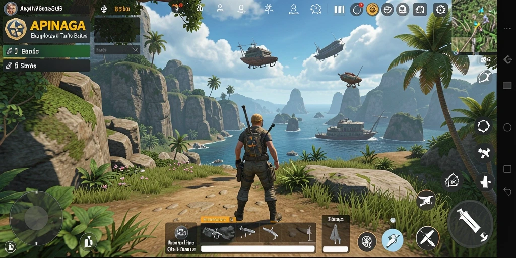 Gameplay seru APINAGA di dunia terbuka yang luas.