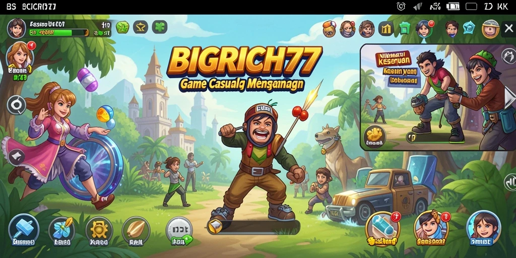 Screenshot menunjukkan gameplay seru dan grafis menakjubkan di BIGRICH77.
