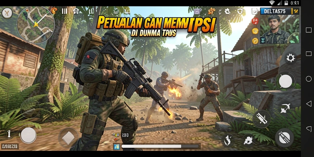 Gameplay menegangkan dalam pertempuran TPS DELTA575.