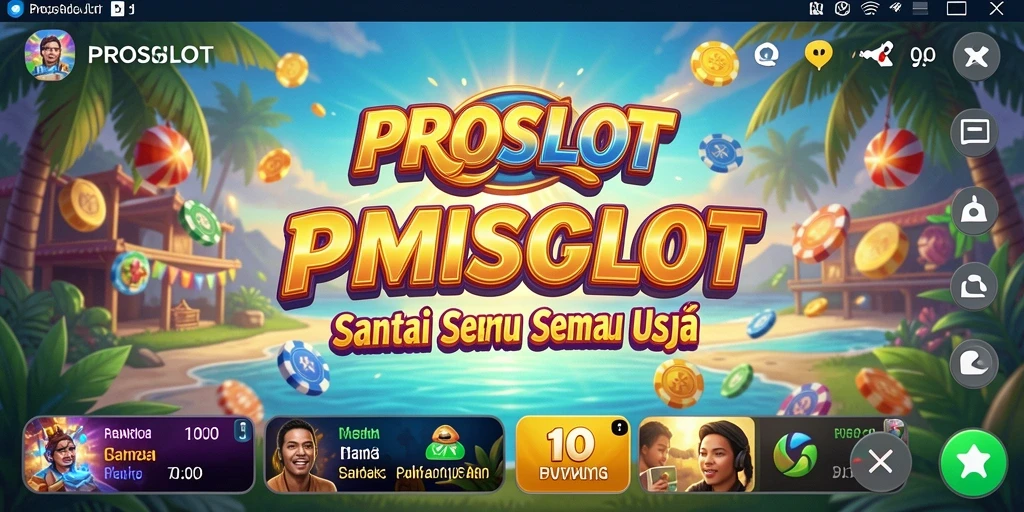 Tangkapan layar gameplay PROSLOT yang penuh warna dan menarik.