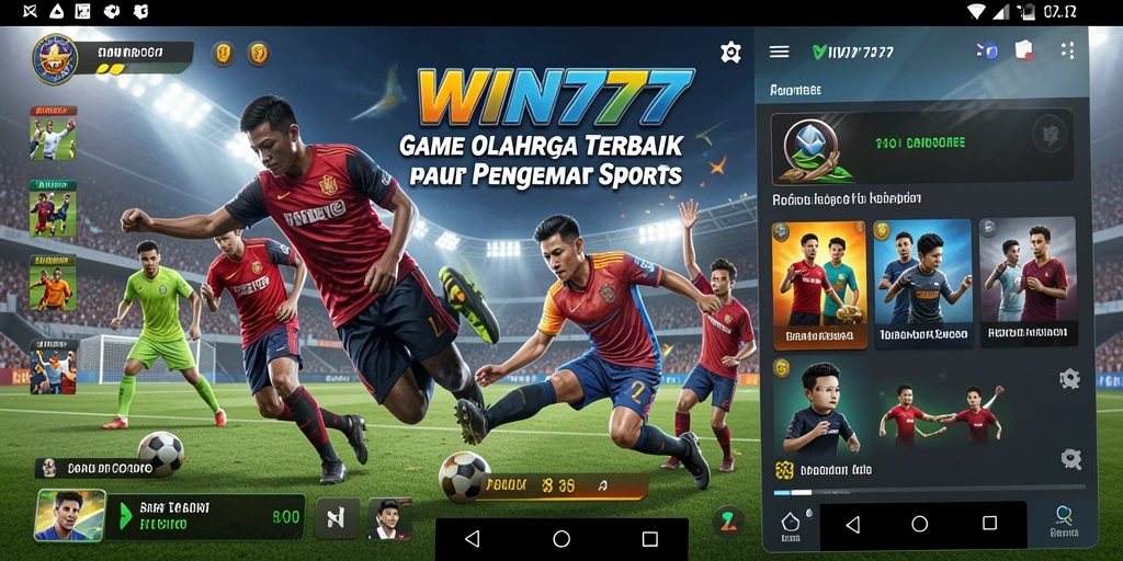 Screenshot gameplay WIN777 yang menunjukkan aksi olahraga yang menegangkan.